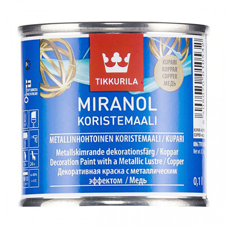 Декоративная краска с металлическим эффектом Miranol Tikkurila медь 1 л